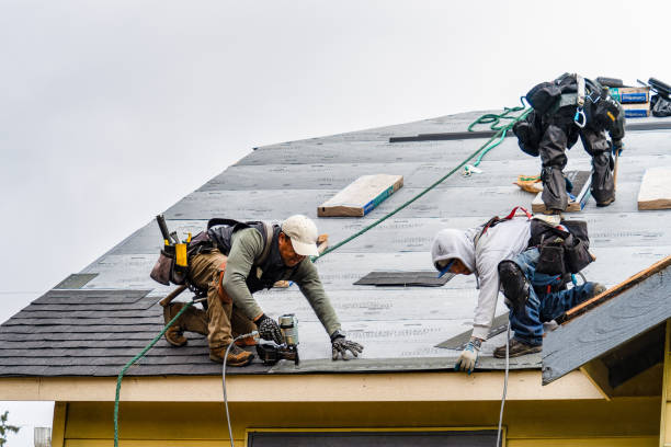 Professional Gutter Installation technician working in Latimer, IA